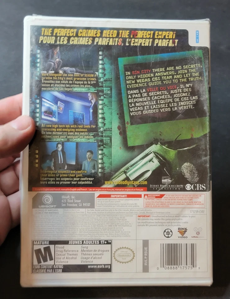 CSI: Crime Scene Investigation - Deadly Intent (Nintendo Wii, 2009) New Sealed - Image 2 of 3