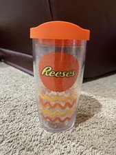 Tervis Tumbler 16 oz Double Wall Orange Lid Hershey Reese’s Wrap USA Made