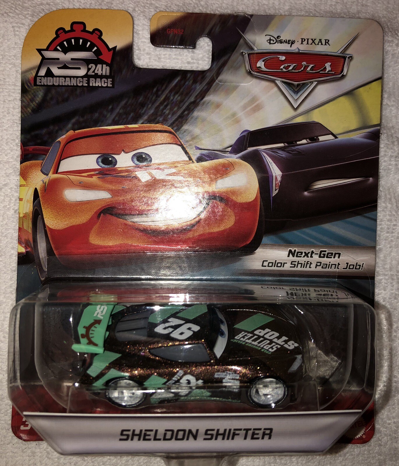 Disney Pixar Cars 24h Endurance Race Sheldon Shifter Next Gen Color Shift NEW