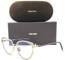 NEW TOM FORD TF5741-B 028 GOLD AUTHENTIC EYEGLASSES 55-17 140 W/CASE