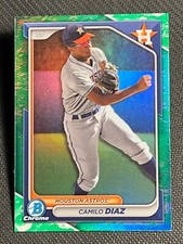 2024 Bowman Chrome GREEN LUNAR REFRACTOR Camilo Diaz, item 1