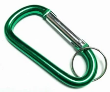 10pc 3" Aluminum Carabiner D Shape Buckle Pack Spring Snap Keychain Clip Hook GN