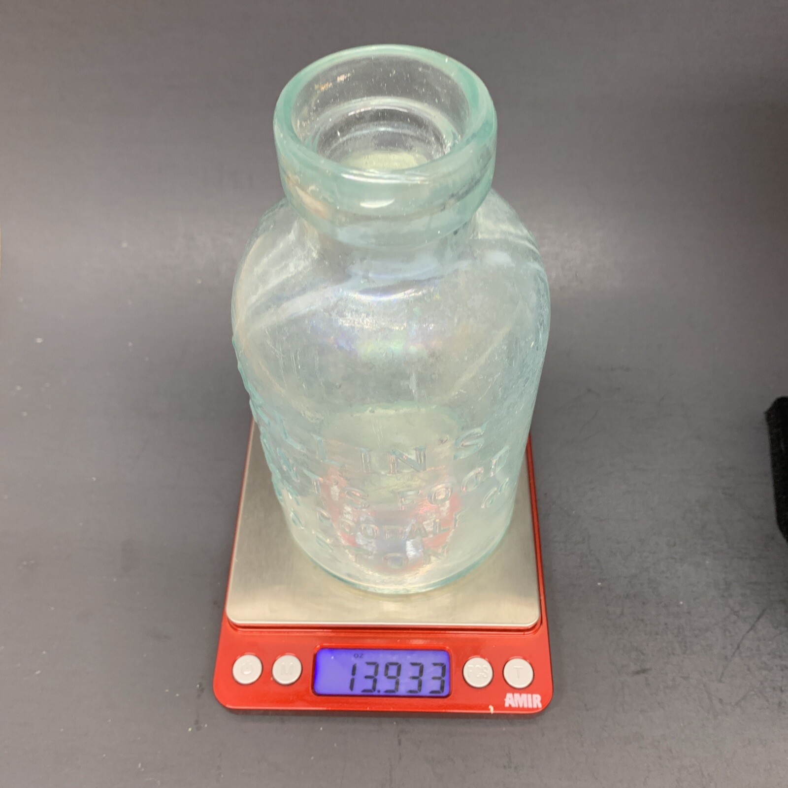 ATQ MELLIN'S INFANT'S FOOD DOLIBER GOODALE BOSTON 1890 HAND BLOWN BOTTLE