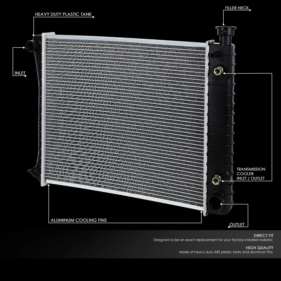 For 1988-1995 Chevy GMC C K 1500 2500 3500 AT Radiator OE Style Aluminum 434 - Image 2 of 4