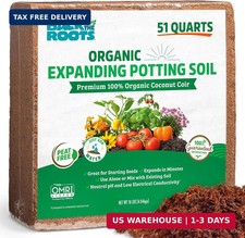 Back to The Roots Organic Coir, 51 Quart Expanding Soil, Great for Seeds and Pot