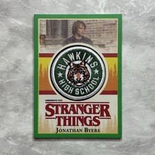 2018 TOPPS Stranger Things Season 1 Patch Jonathan Byers Hawkins Green 32/50