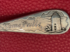 Sommerville Mass Old Powder House 5.9" Sterling Souvenir Spoon 25.5g Dated 1893