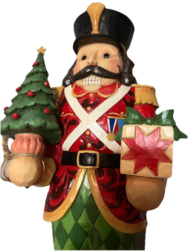 Jim Shore LARGE 20" Tall Christmas "Nutcracker" W/ Tree & Gift 6008296 RARE HTF - Image 2 of 4