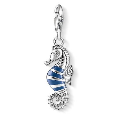 CharmAnhänger Seepferdchen 925 Sterlingsilber, Kaltemail