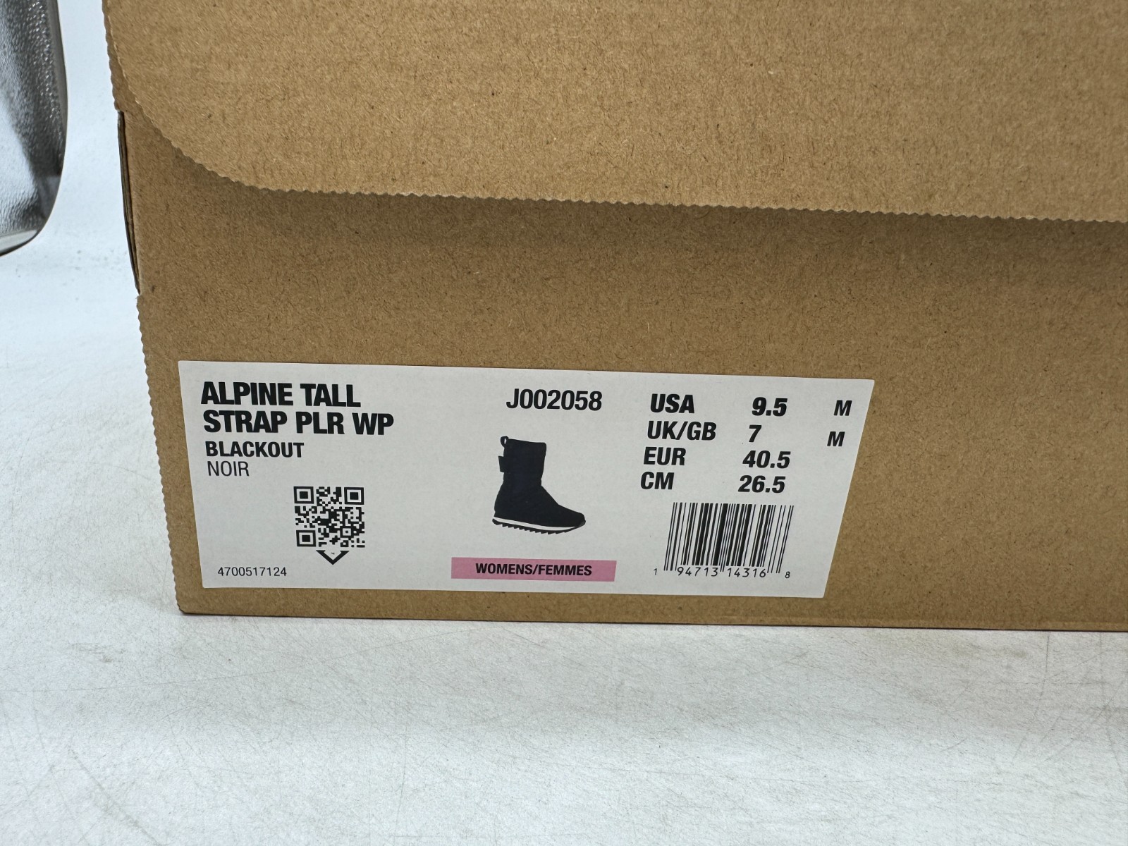 Merrell Alpine Tall Strap Polar Snow Boots Womens Blackout Noir Round Toe - 9.5