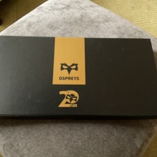 Ospreys Rugby Club 20 Years Gift box - Black  Scarf & Pin badge new In Box