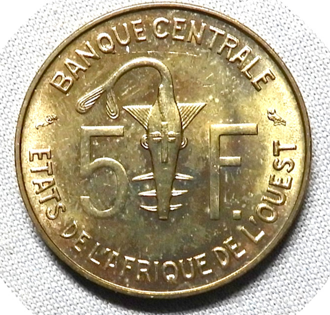 elf West African States 5 Francs 1972