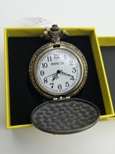 Invicta Men's Pocket Watch Bronze Car Design , New In Box ,Vintage Look 79005