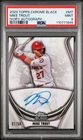2023 Topps Chrome Black Mike Trout IVORY Autograph # 07/50 PSA 9 L.A. Angeles