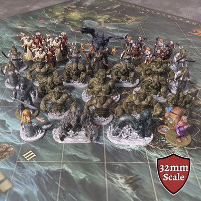 Legends of Andor 2 32mm Brettspiel Monster/NPC inspiriert inoffiziell 30 Figuren