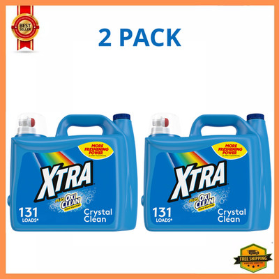 Xtra Plus OxiClean, 131 Loads Liquid Laundry Detergent, 203.1 fl oz, 2 Pack
