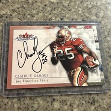 Charlie Garner 2000 Fleer Autographics On Card Auto San Francisco 49ers-FOOTBALL