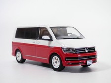VOLKSWAGEN TRANSPORTER T6 Multivan rouge & blanc 1/43 Bulli VW