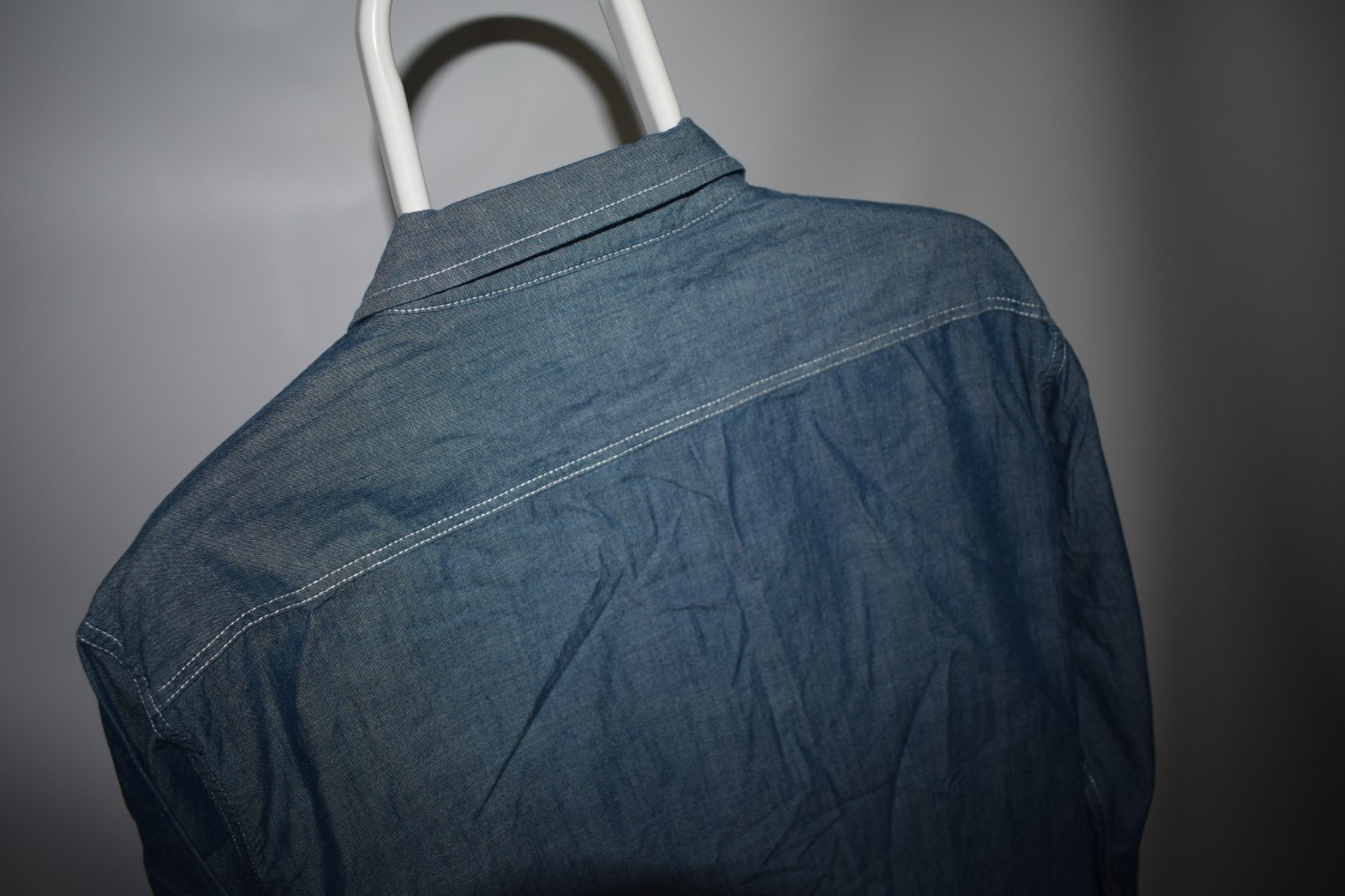 Edwin Simple Chambray Denim Button Front Long Sle… - image 8