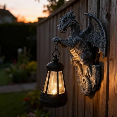 #ad #ad Large Solar Dragon Statue for Outdoor Halloween Garden Decor with Solar Lights $48.50