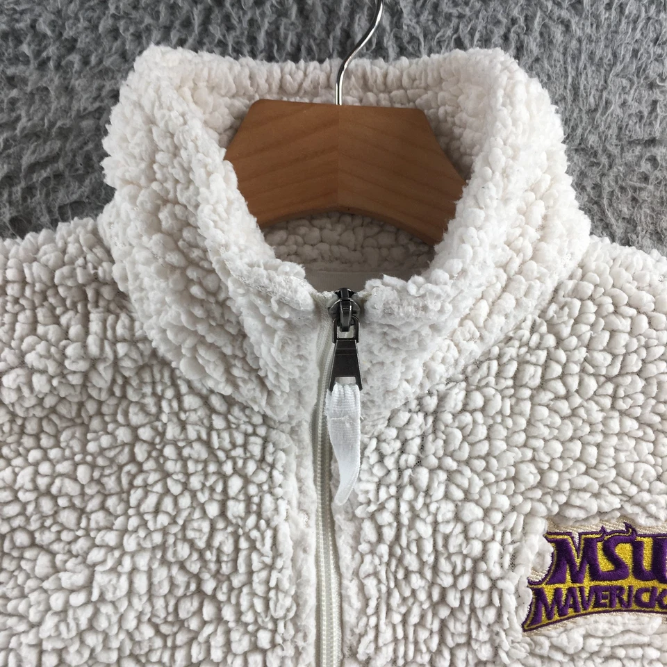 Chaqueta polar Sherpa Boxercraft con cremallera de cuarto para hombre S blanca manga larga cuello falso Foto 3 de 4