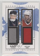 2013-14 ITG Decades 1990s Black /80 Dominik Hasek Arturs Irbe #EI-02 HOF 7i6