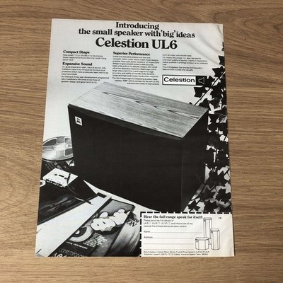GRAM155 MAGAZINE ADVERT 11X8 CELESTION UL6 LOUDSPEAKER
