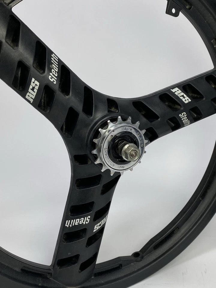 1999 ACS Stealth 20” BMX Mags Preto Vintage Ensino Médio Fabricado nos EUA Tri Spoke GT OG - Imagem 2 de 4