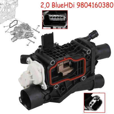 9804160380 Thermostat Thermostatgehäuse Für CITROEN 2.0 BlueHDi C4 C5 308 508  - Bild 1 von 4