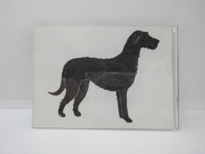NEW HAND PAINTED IRISH WOLFHOUND MAGNET 2 1/2'' X 3 1/2''