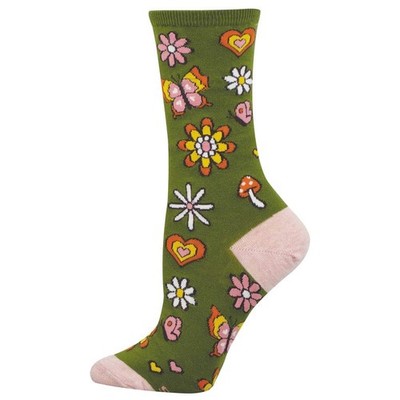 Socksmith Women's Crew Socks Novelty Footwear - Hazy Daisy