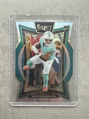 Malik Washington RC Miami Dolphins Select Die Cut Holo Silver  NFL Football 2024