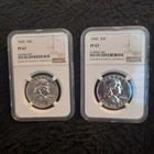 1959 and 1960 Franklin Half Dollars 50C NGC PF 67 (2 Coins)