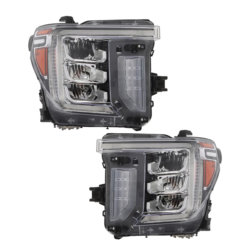 Full LED Headlight w/LED Signal For 2020-2023 GMC Sierra 2500 HD Pair Right+Left Foto 2 de 4
