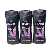 3 Pack Axe Body Wash EXCITE Crisp Coconut Black Pepper Body Wash Refreshing 13oz