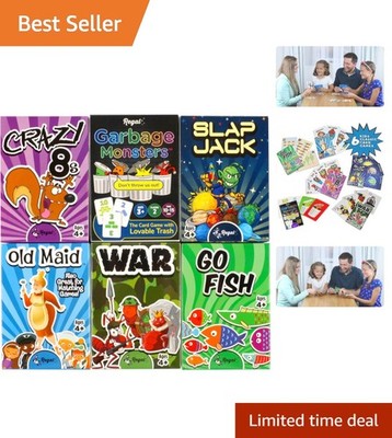 Portable Family Card Games: 6 Classic Games in a Fun Tin for On-the-Go Fun