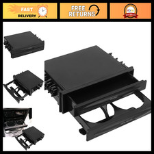2-in-1 Car Radio Storage Box Multi-purpose Abs Cup Holder 1din Organizer Blac 2-in-1 Car Radio Storage Box Multi-purpose Abs Cup Holder 1din Organizer Blac