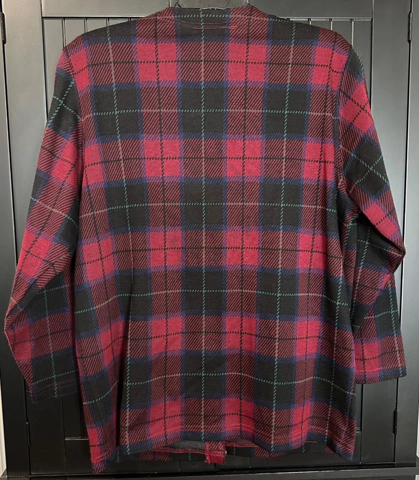 VTG Cathy Daniels Skirt Set Womens Medium Plaid Blazer Red Black Tartan Y2K - Image 3 of 4