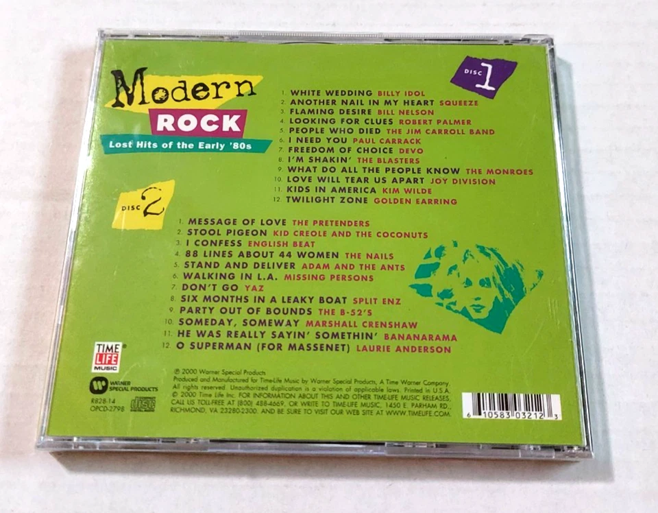 New! Modern Rock Lost Hits Of The Early 80's 2XCD 2000 Time Life SEALED! - Image 2 of 2