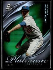 2019 Bowman Platinum #PP-11 Jacob deGrom Platinum Presence Green #/99
