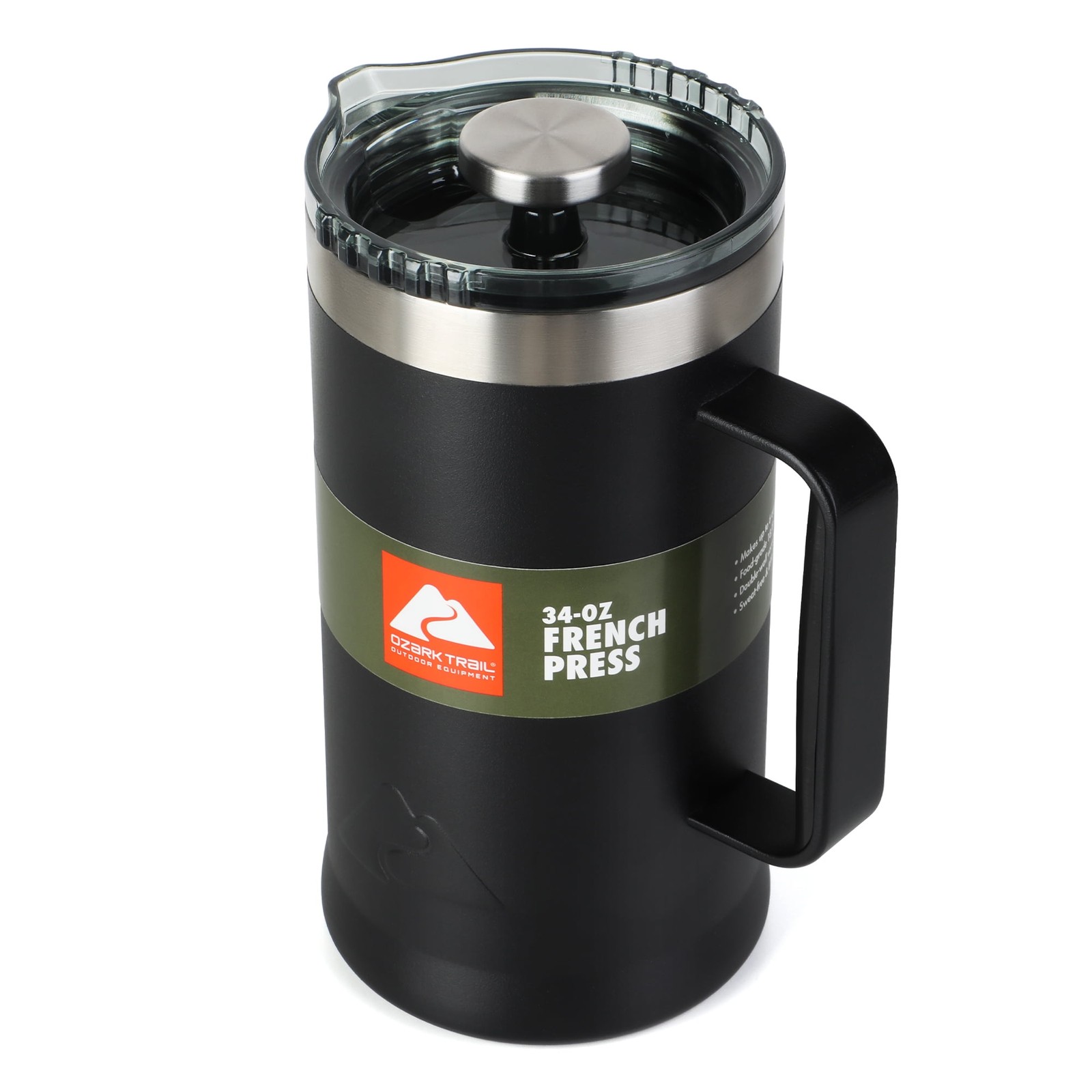 Ozark Trail 34 oz Double-Wall Stainless Steel French Press 