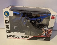 Motocross Motorrad Spielzeug &ndash; Blau &ndash; Mit Federung & St&auml;nder &ndash; Neu OVP