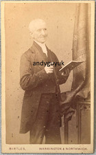 CDV RELIGIOUS PREACHER MAN BY BIRTLES NORTHWICH & WARRINGTON CHURCH ANTIQUE