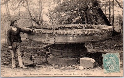 29 HUELGOAT - das große Becken des Chateau du Rusquec