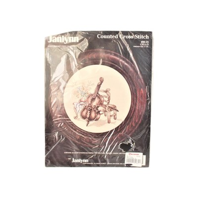 Janlynn Counted Cross Stitch Kit Cello #80-25 Vintage NOS