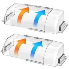Magnetic Air Vent Deflector, 9 to 15 Inches Adjustable Transparent-2 PACK