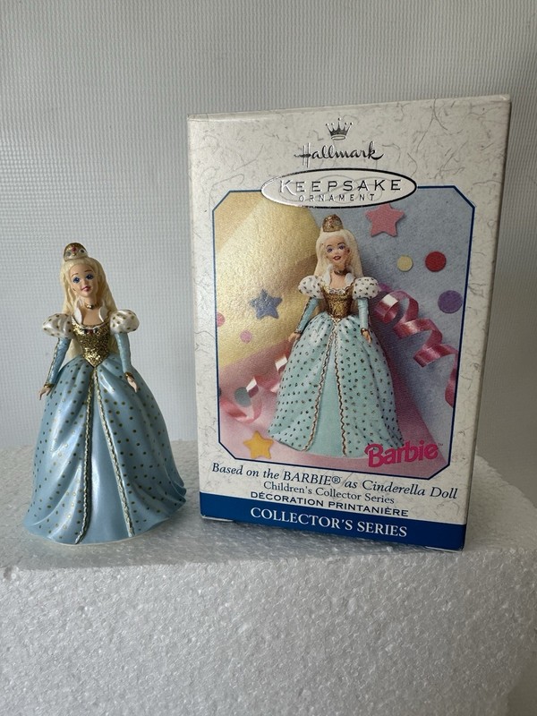 Hallmark Ornament Barbie Cinderella Children's Collector Series #3 Vtg 1999￼