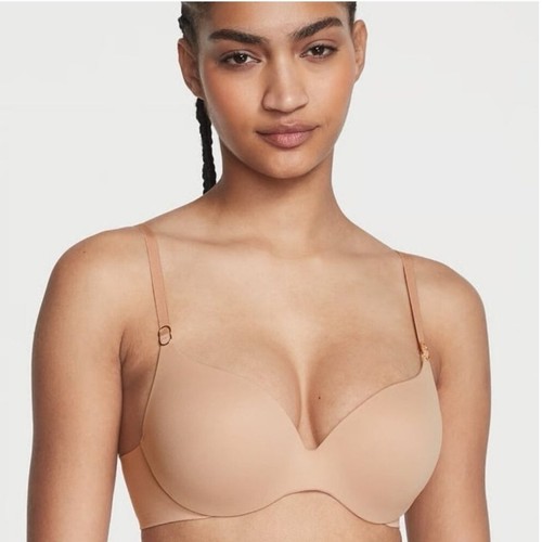 Victoria's Secret Incredible Perfect Shape Bra 32DD Nude Beige Comfort