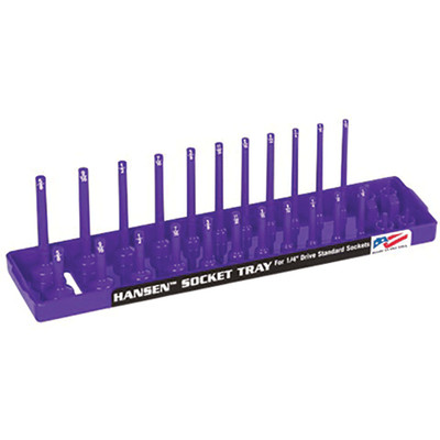Hansen Global 1/4'' Dr. Metric Regular, Deep Socket Holder - Purple