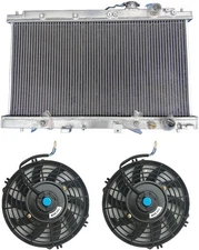 Full Aluminum Radiator +2 x Fans For 1994-2001 Acura Integra Dc2